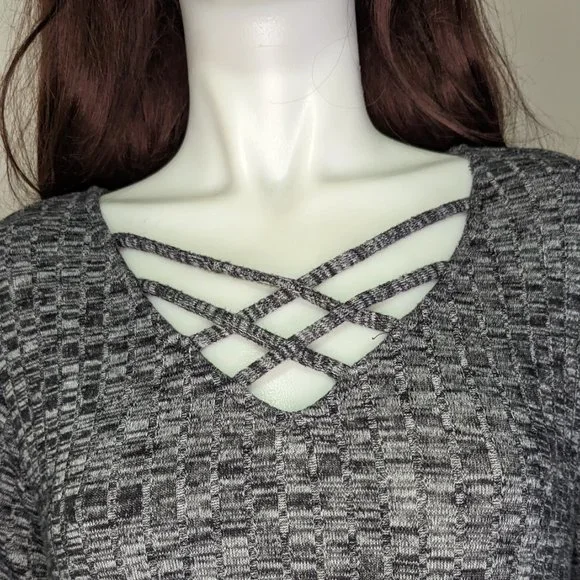 Maurices Soft Dark Grey Sweater Dress 0 EUC - Picture 3 of 5